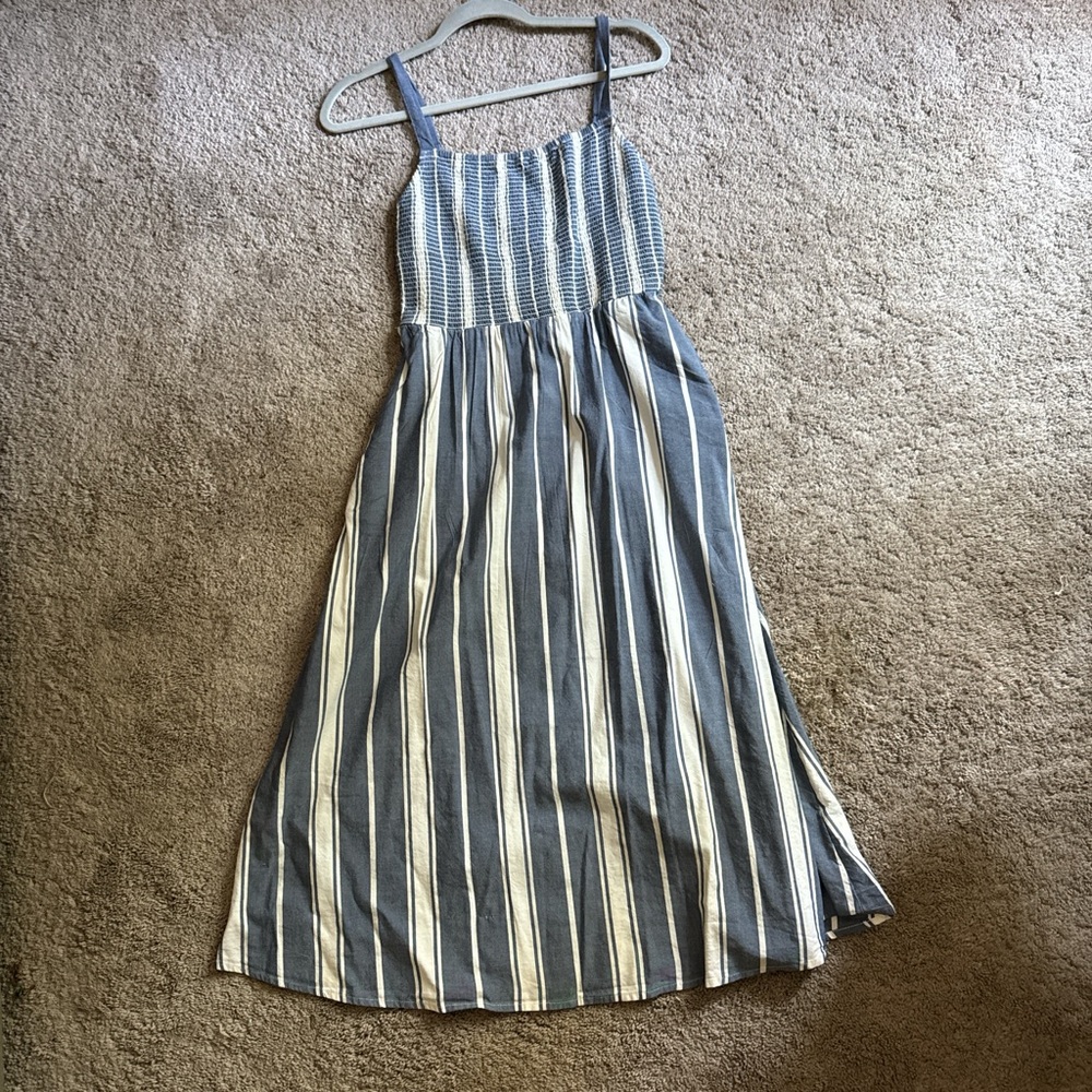 Old Navy Blue and White Striped Dress